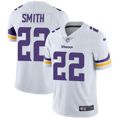 Men 2019 Minnesota Vikings 22 Smith white Nike Vapor Untouchable Limited NFL Jersey